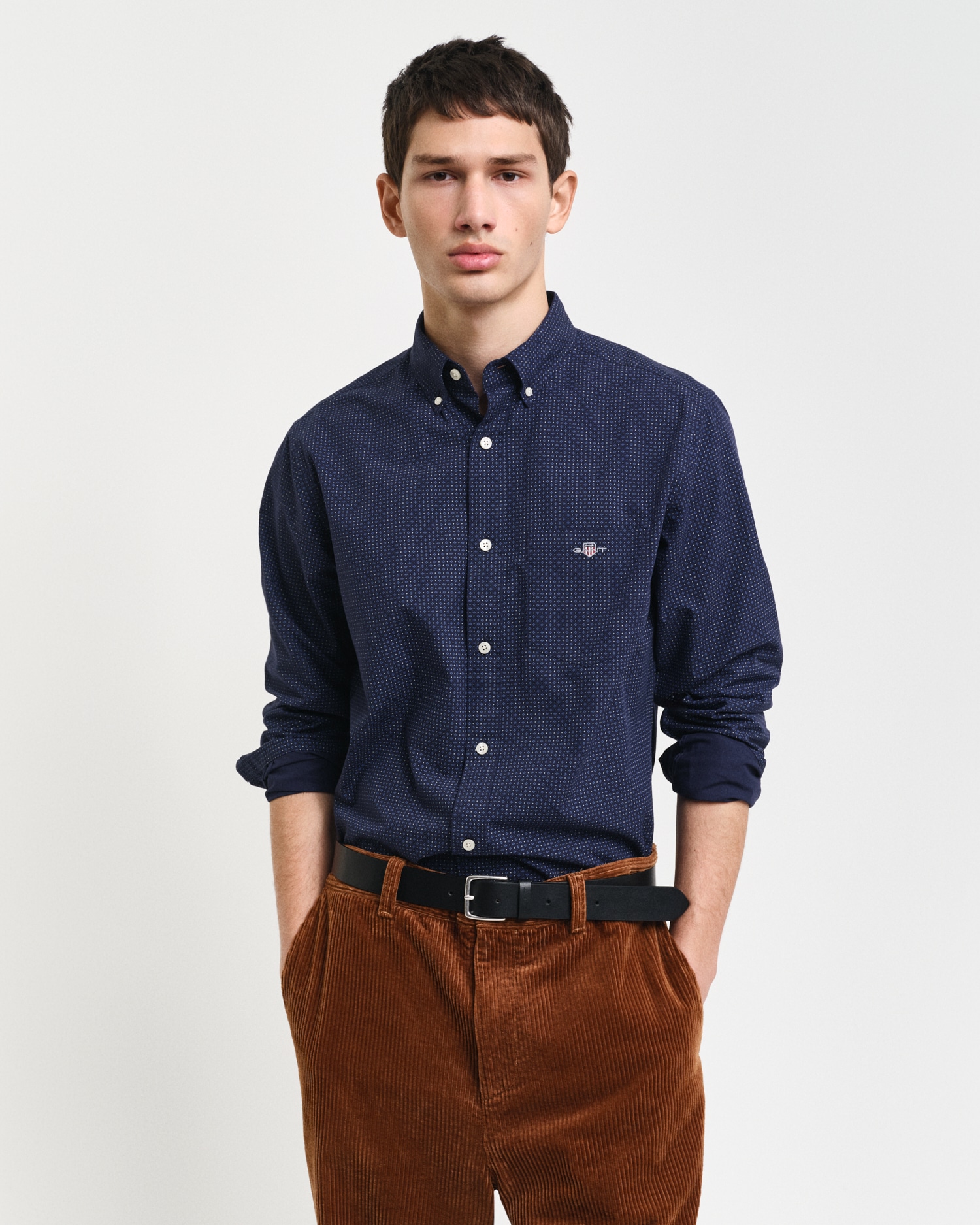 Gant Langarmhemd »REG MICRO PRINT SHIRT«, mit einem dezenten, durchgehenden Mikro-Print von Gant