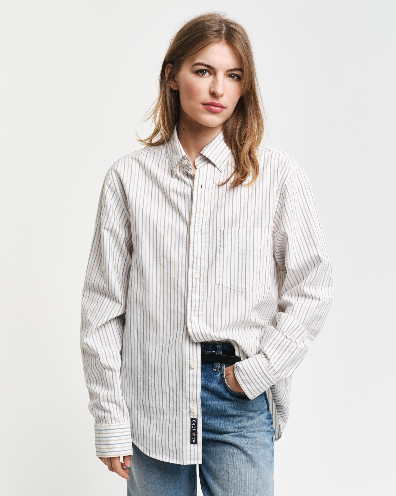 Gant Langarmhemd »REG OXFORD STRIPE SHIRT«, unisex, in leichter Oxford-Qualität von Gant