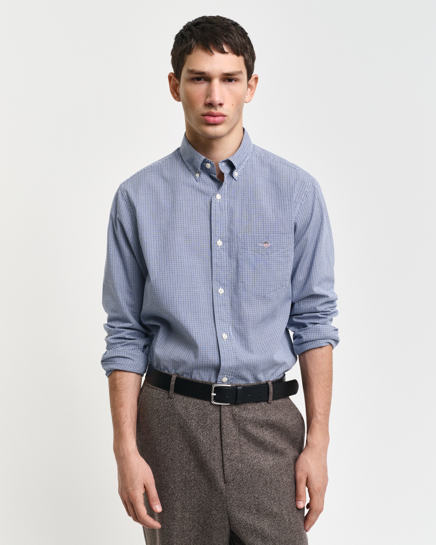 Gant Langarmhemd »REG POPLIN MICRO GINGHAM SHIRT«, Regular Fit Popeline Hemd mit Vichy-Minikaro von Gant