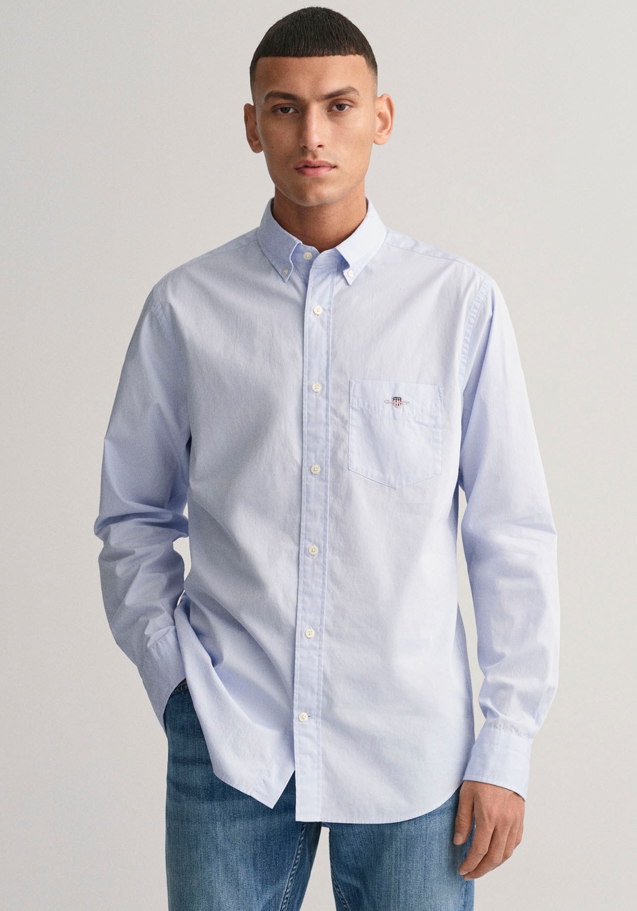 Gant Langarmhemd »Regular Fit Popeline Hemd leicht strapazierfähig pflegeleicht«, mit Label Stickerei auf der Brusttasche Gant Langarmhemd »Regular Fit Popeline Hemd leicht strapazierfähig pflegeleicht«, mit Label Stickerei auf der Brusttasche von Gant