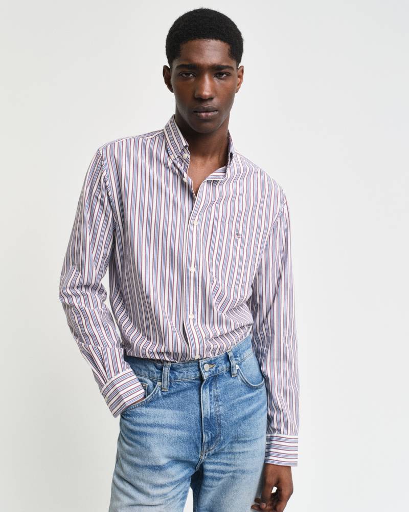 Gant Langarmhemd »REG POPLIN STRIPE SHIRT«, Regular Fit Popeline Hemd mit Streifen von Gant