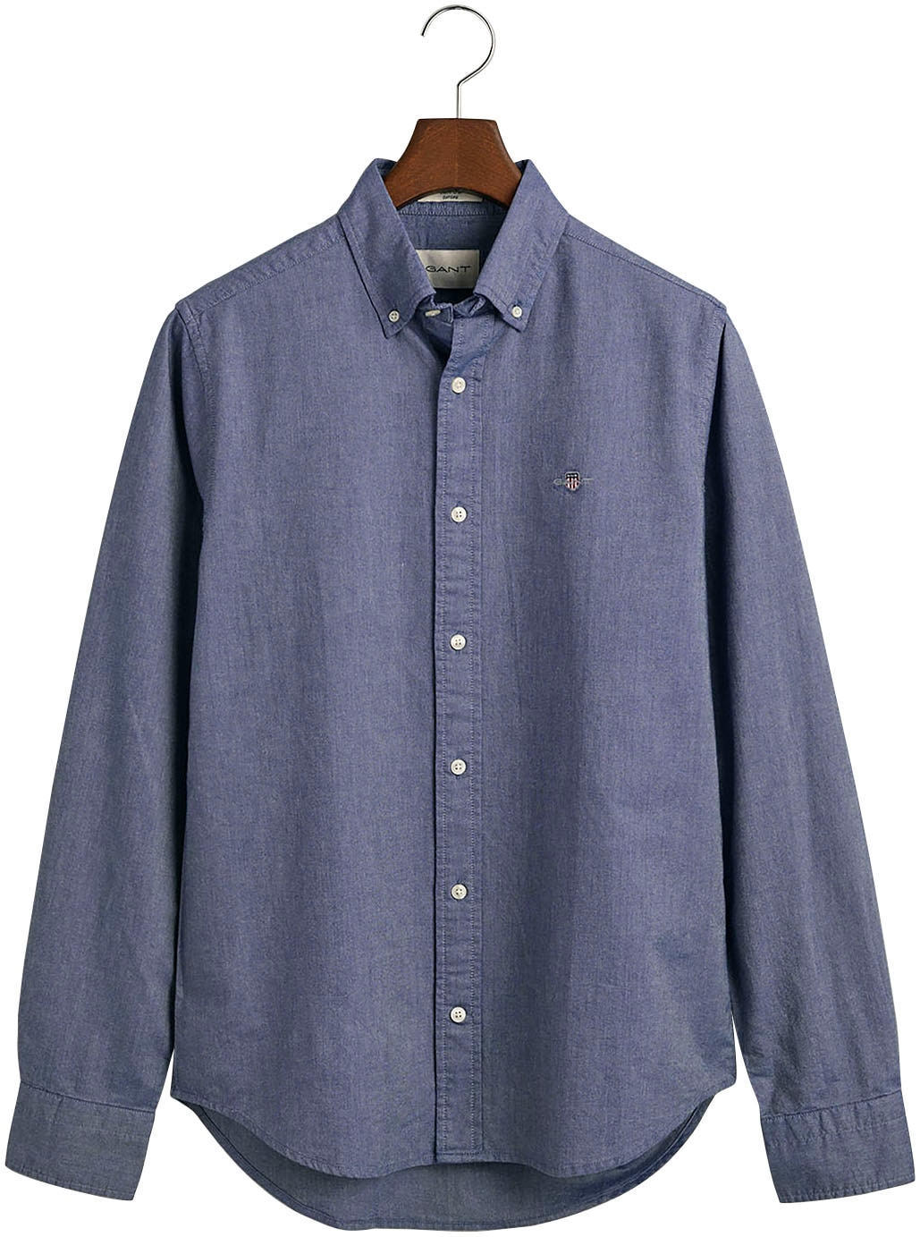 Gant Langarmhemd »Slim Fit Oxford Hemd strukturiert langlebig dicker«, Oxford Hemd Slim Fit von Gant