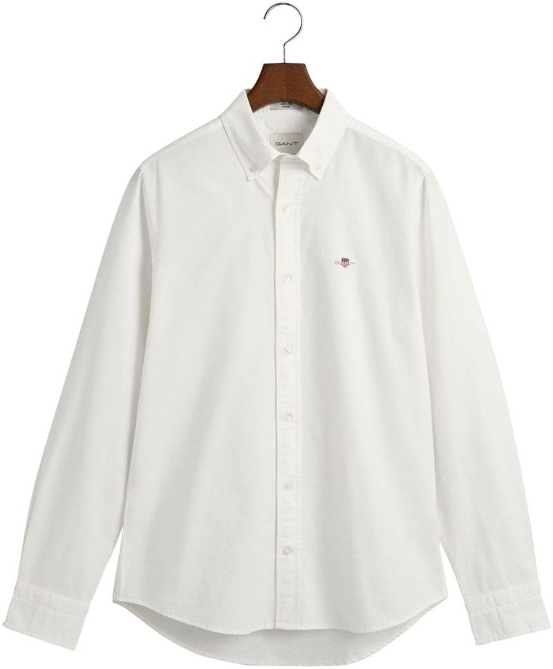 Gant Langarmhemd »Slim Fit Oxford Hemd strukturiert langlebig dicker«, Oxford Hemd Slim Fit von Gant
