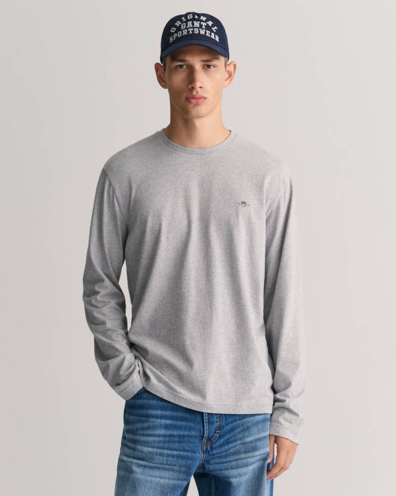 Gant Langarmshirt »REG SHIELD LS T-SHIRT«, mit Logostickerei auf der Brust von Gant