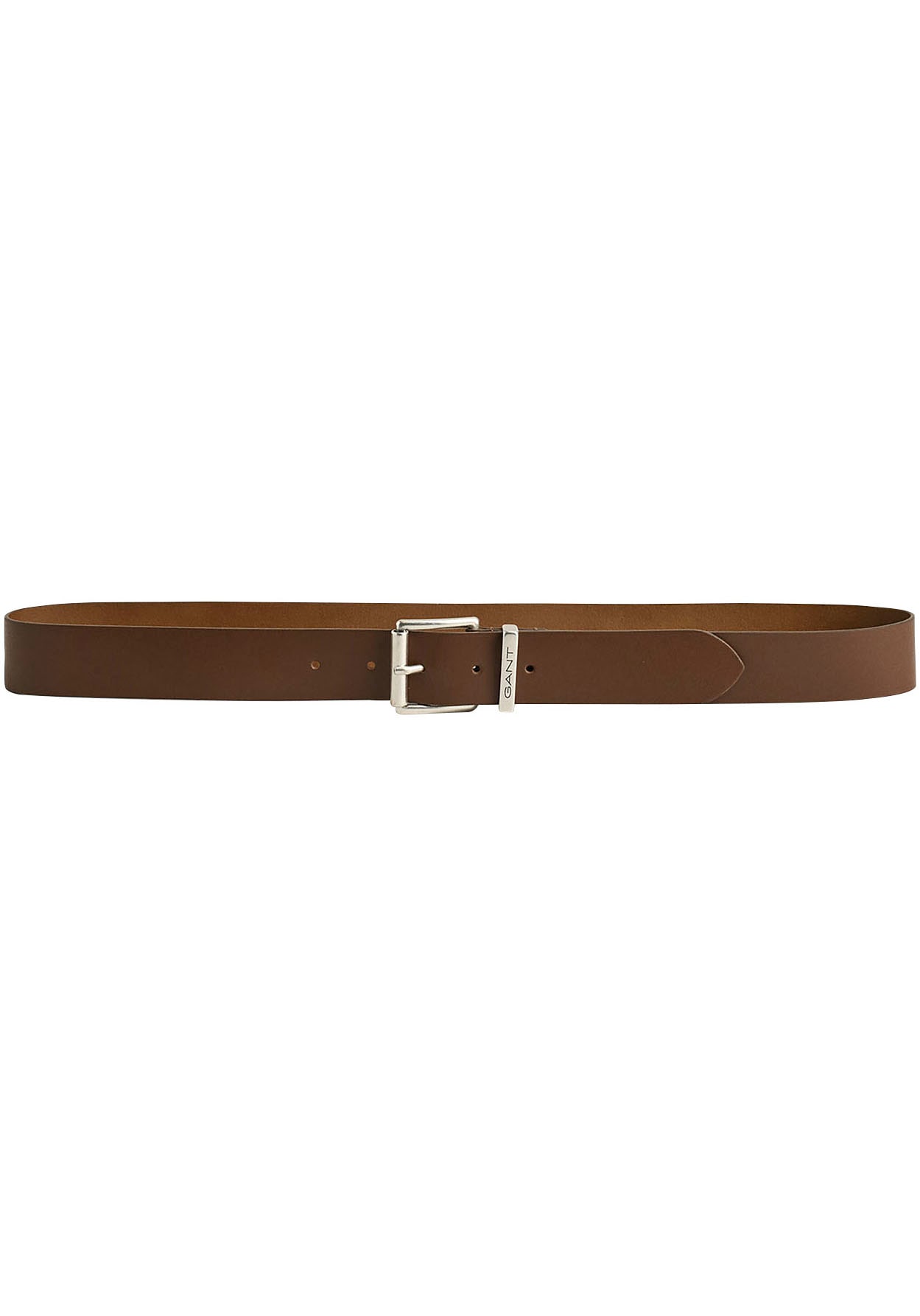 Gant Ledergürtel »LOGO LEATHER BELT«, mit silberfarbenner Schnalle, Dornschliesse, 100% Echt Leder, Langlebig von Gant