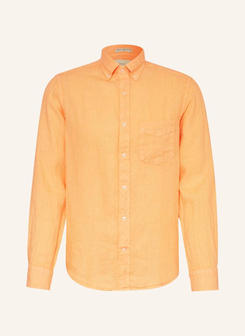 Gant Leinenhemd Regular Fit orange von Gant