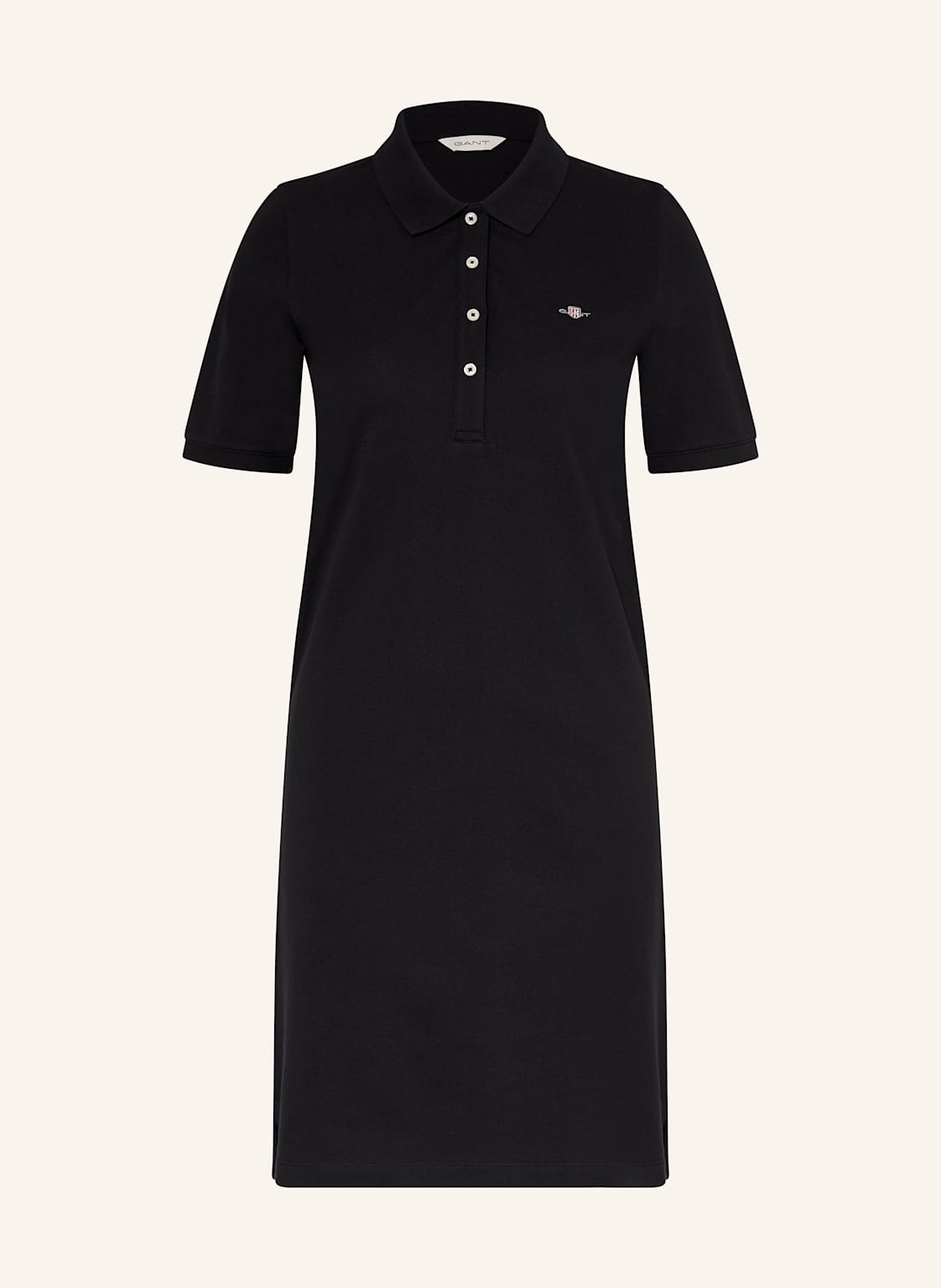 Gant Piqué-Kleid Shield schwarz von Gant