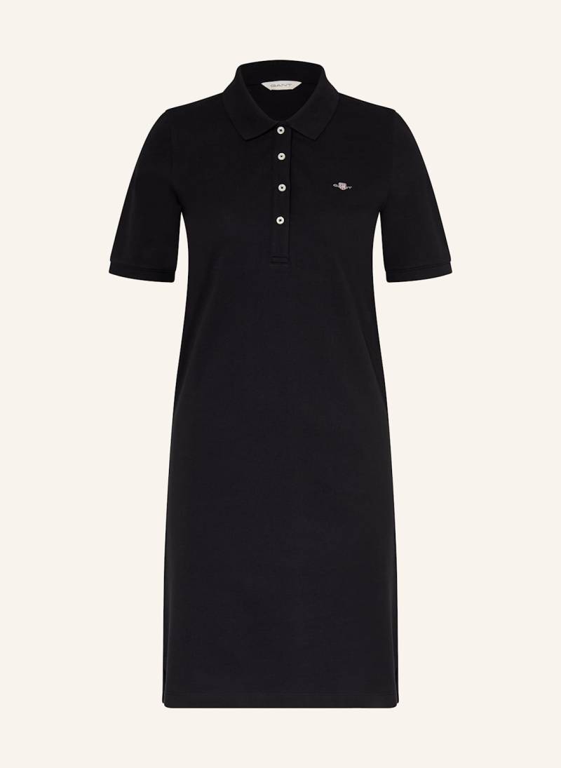 Gant Piqué-Kleid Shield schwarz von Gant