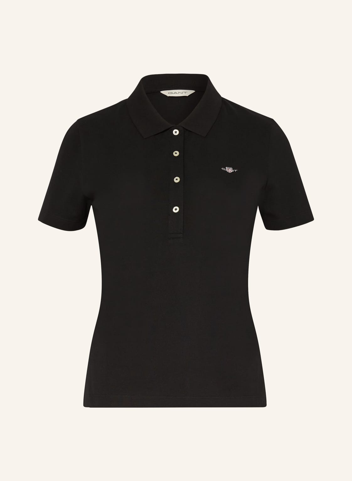 Gant Piqué-Poloshirt schwarz von Gant