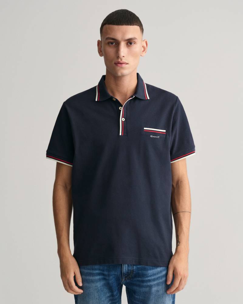 Gant Poloshirt »2-COL TIPPING SS PIQUE POLO«, mit Randstreifen in 2 Farben am Kragen und Ärmel von Gant