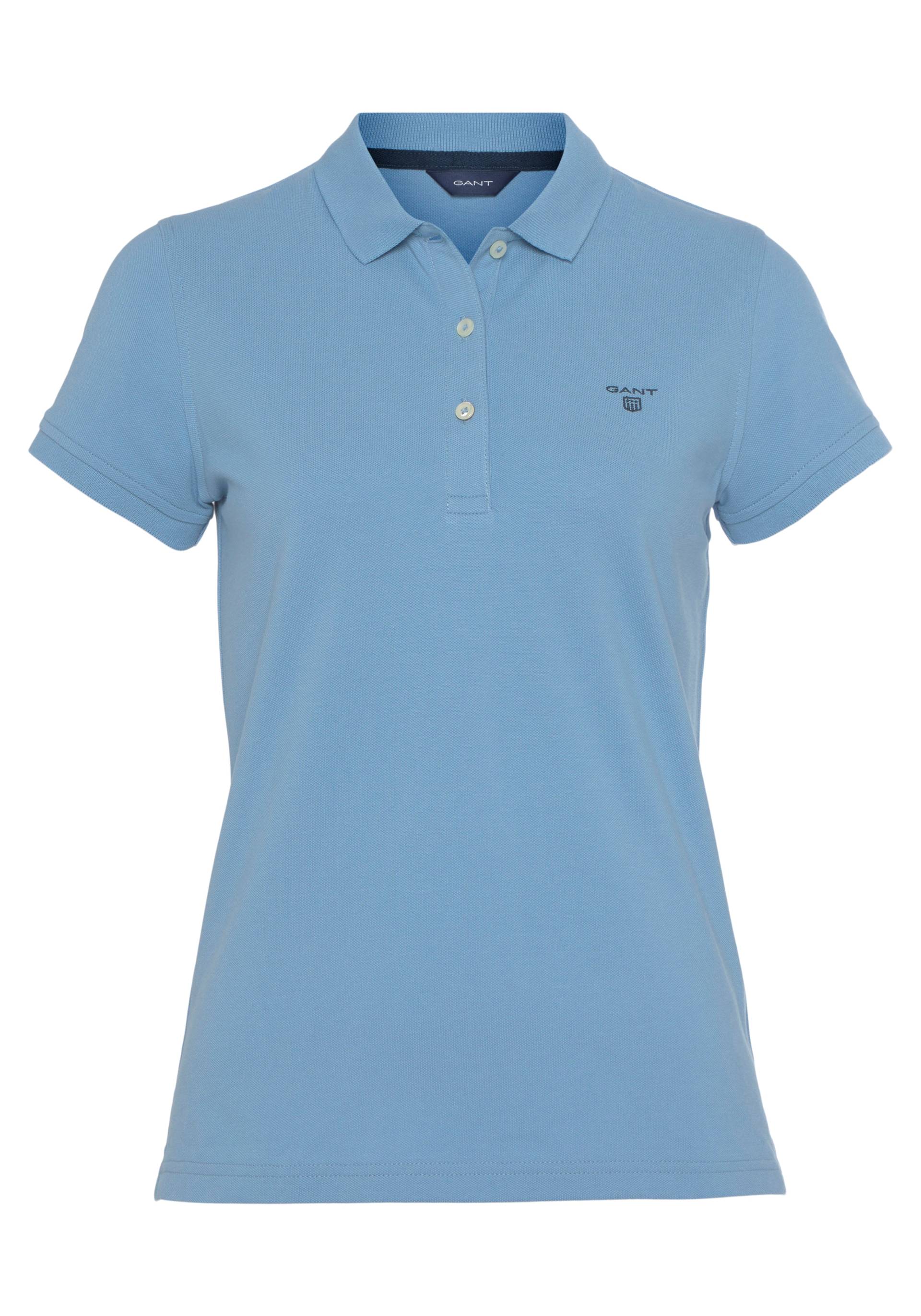 Gant Poloshirt »MD. SUMMER PIQUE«, mit Kontrast Logo-Stickerei auf der Brust von Gant