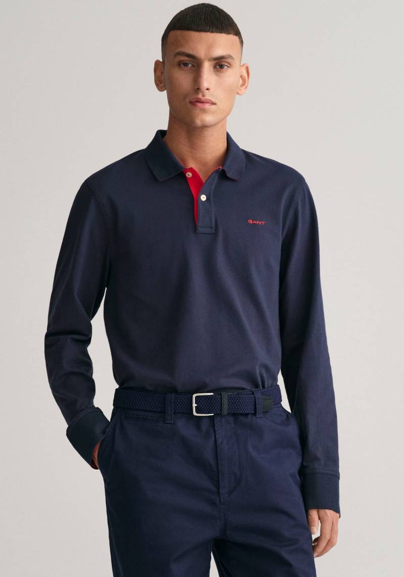 Gant Poloshirt »REG CONTRAST PIQUE LS POLO«, mit kontrastfarbenen Einsätzen von Gant