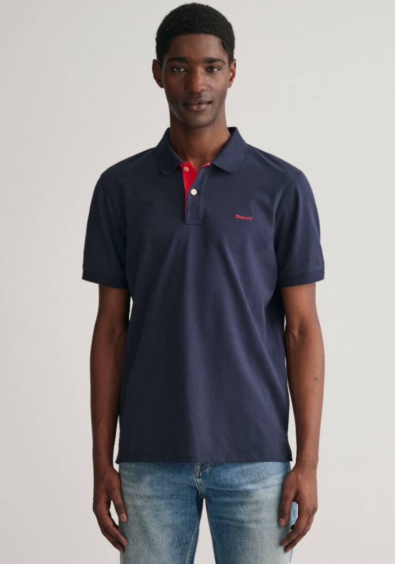 Gant Poloshirt »REG CONTRAST PIQUE SS RUGGER«, mit kontrastfarbenen Einsätzen von Gant