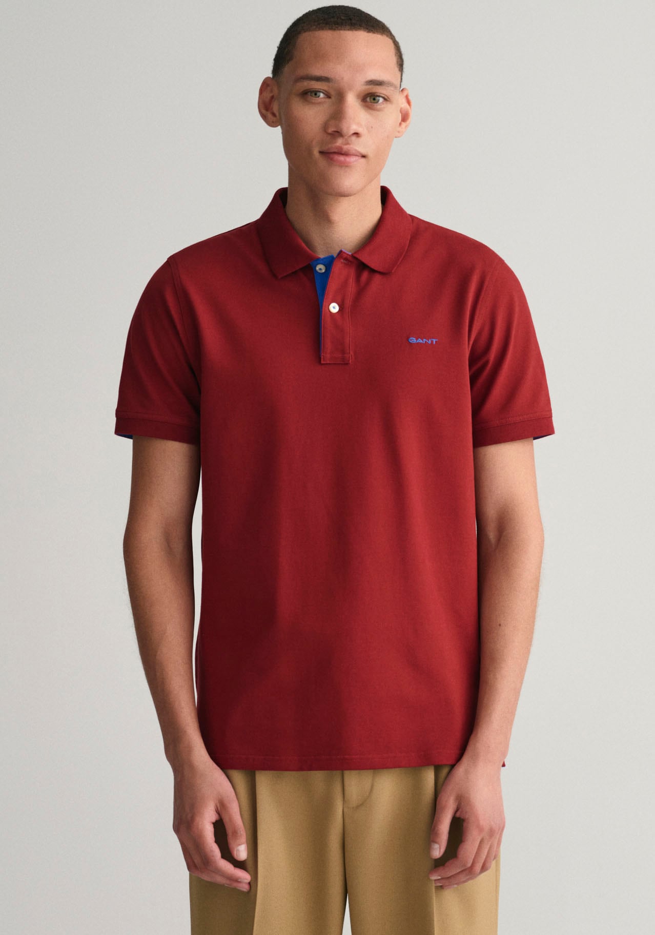 Gant Poloshirt »REG CONTRAST PIQUE SS RUGGER«, mit kontrastfarbenen Einsätzen von Gant