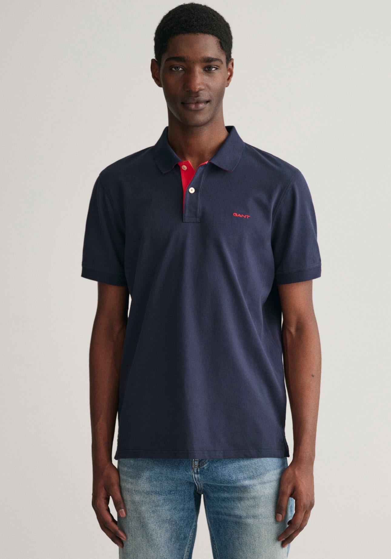 Gant Poloshirt »REG CONTRAST PIQUE SS RUGGER«, mit kontrastfarbenen Einsätzen von Gant