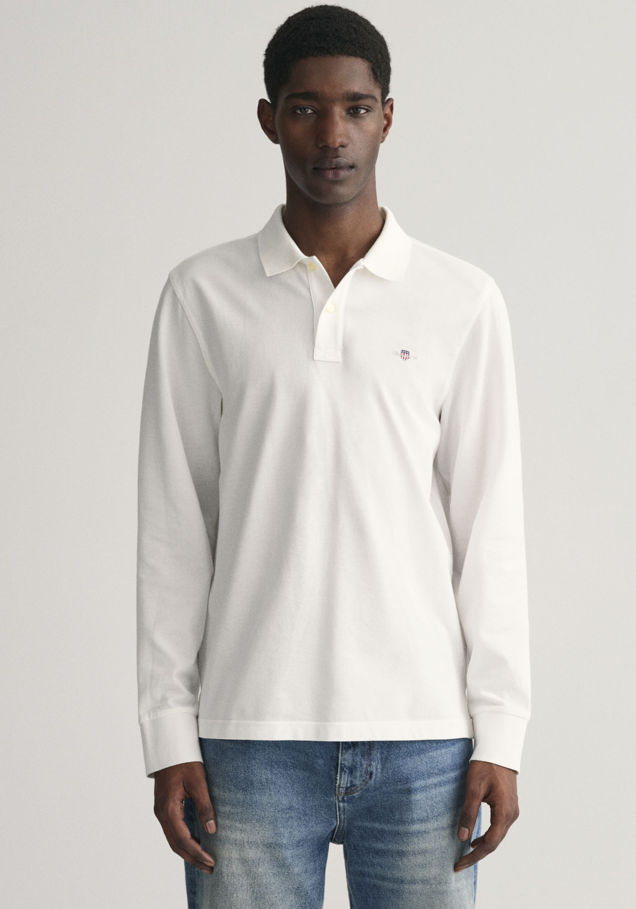 Gant Poloshirt »REG SHIELD LS PIQUE RUGGER«, mit Logotickerei auf der Brust von Gant