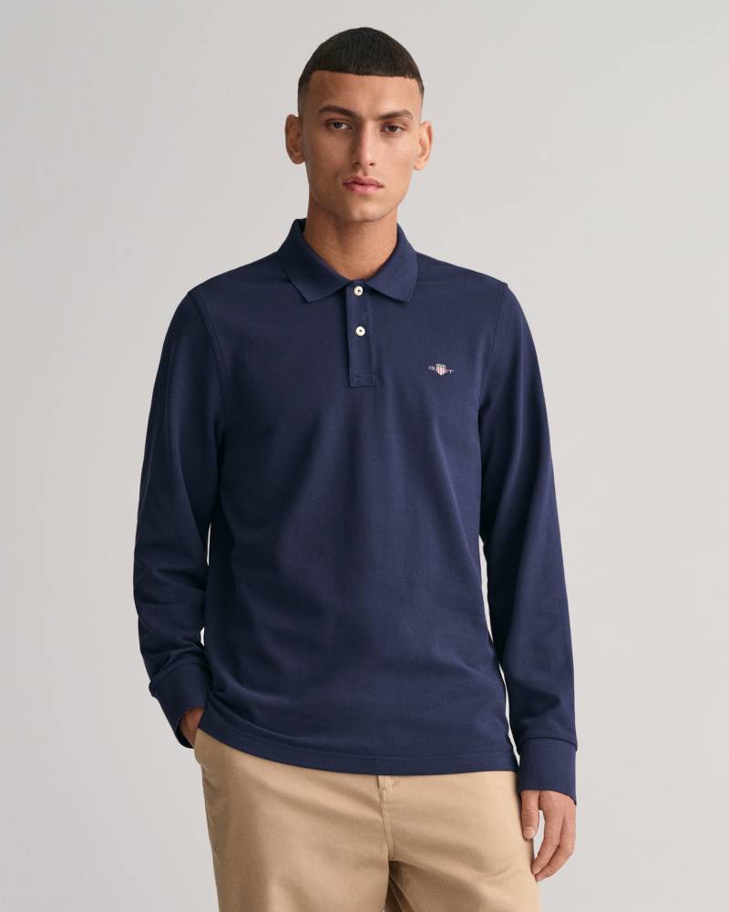 Gant Poloshirt »REG SHIELD LS PIQUE RUGGER«, mit Logotickerei auf der Brust von Gant