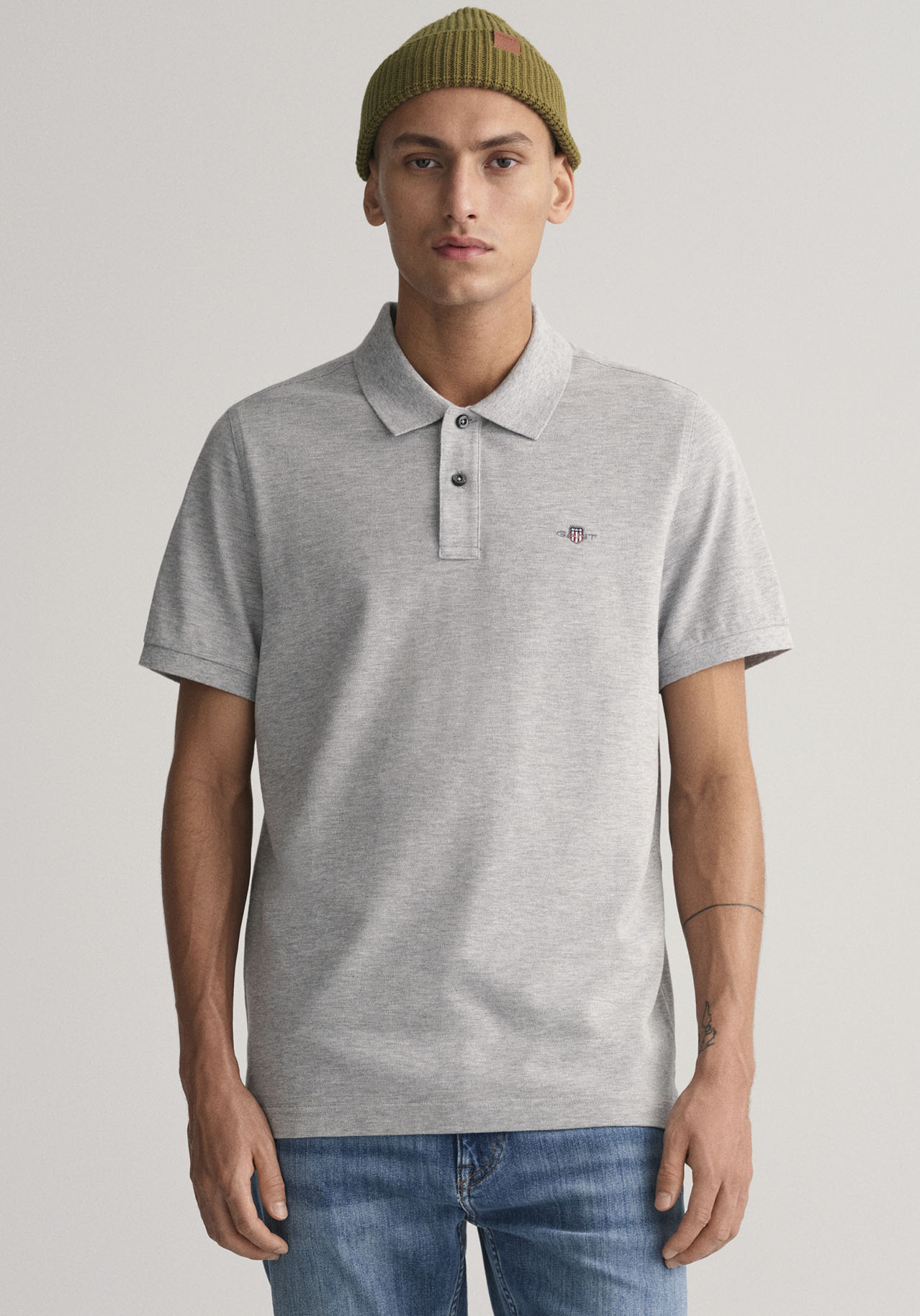 Gant Poloshirt »REG SHIELD SS PIQUE POLO«, mit Logo und Flachstrickkragen 100% Baumwolle Pique von Gant