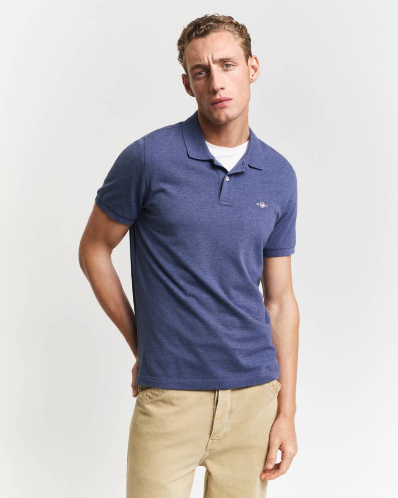 Gant Poloshirt »REG SHIELD SS PIQUE POLO«, mit Logo und Flachstrickkragen 100% Baumwolle Pique von Gant