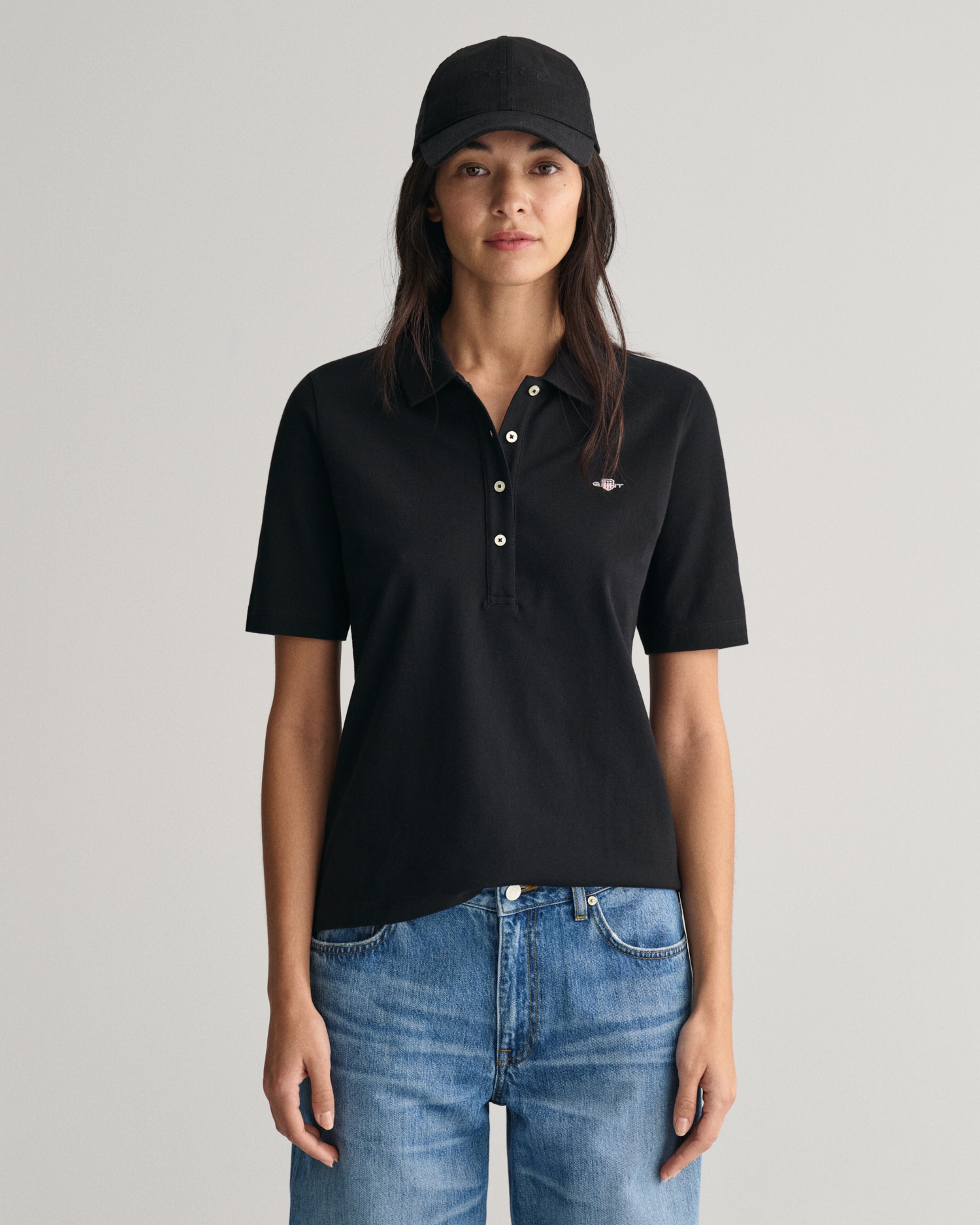 Gant Poloshirt »SLIM SHIELD KA PIQUE POLO«, mit grafischer Logostickerei auf der Brust von Gant