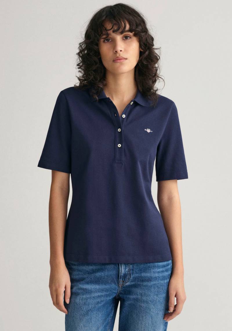 Gant Poloshirt »SLIM SHIELD KA PIQUE POLO«, mit grafischer Logostickerei auf der Brust von Gant