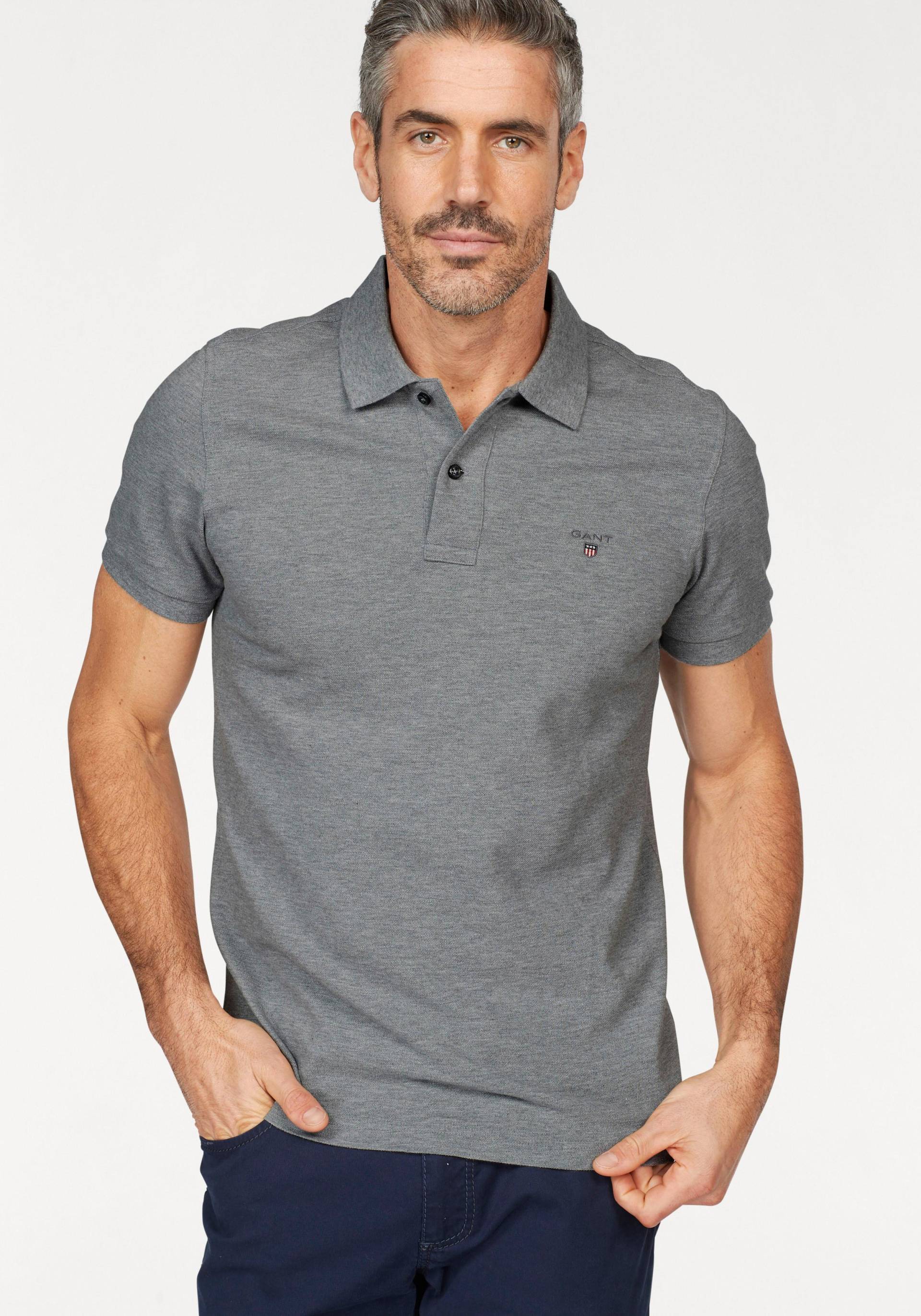 Gant Poloshirt »ORIGINAL PIQUE SS RUGGER«, mit Flachstrickkragen von Gant