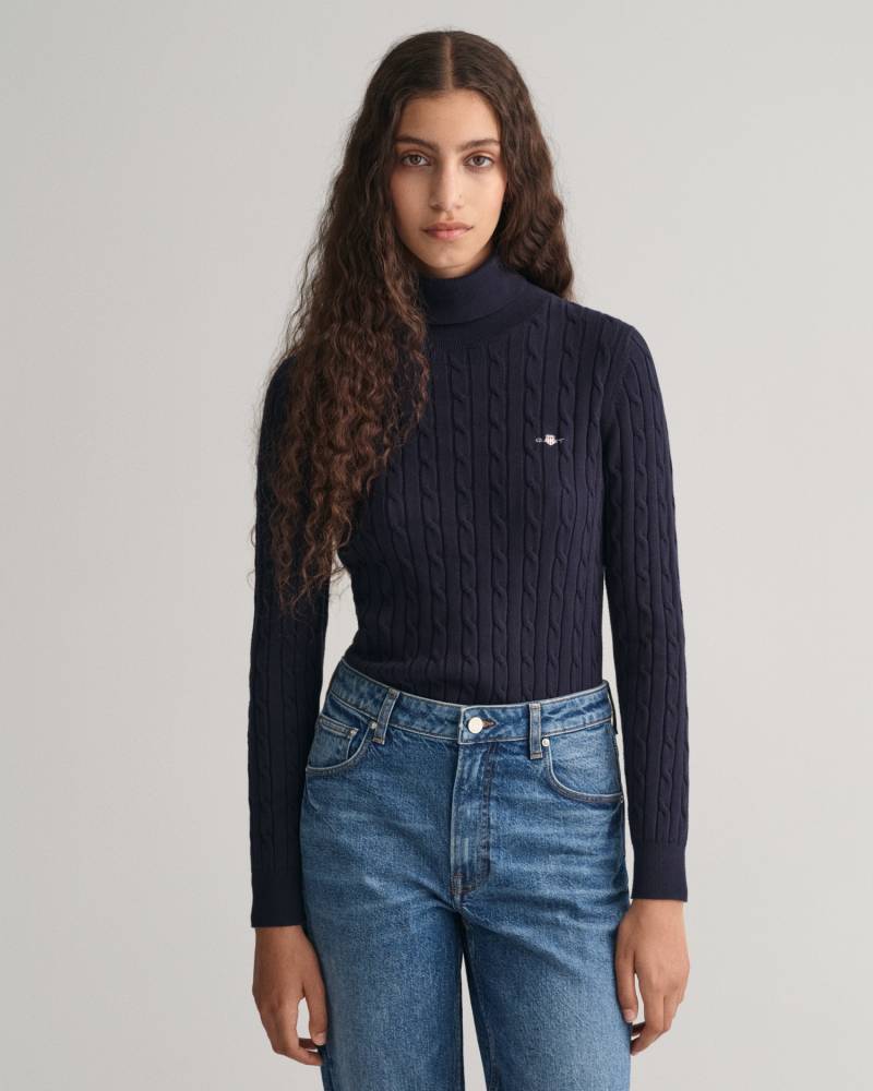 Gant Rollkragenpullover »STRETCH COTTON CABLE TURTLENECK«, mit Zopfmuster von Gant