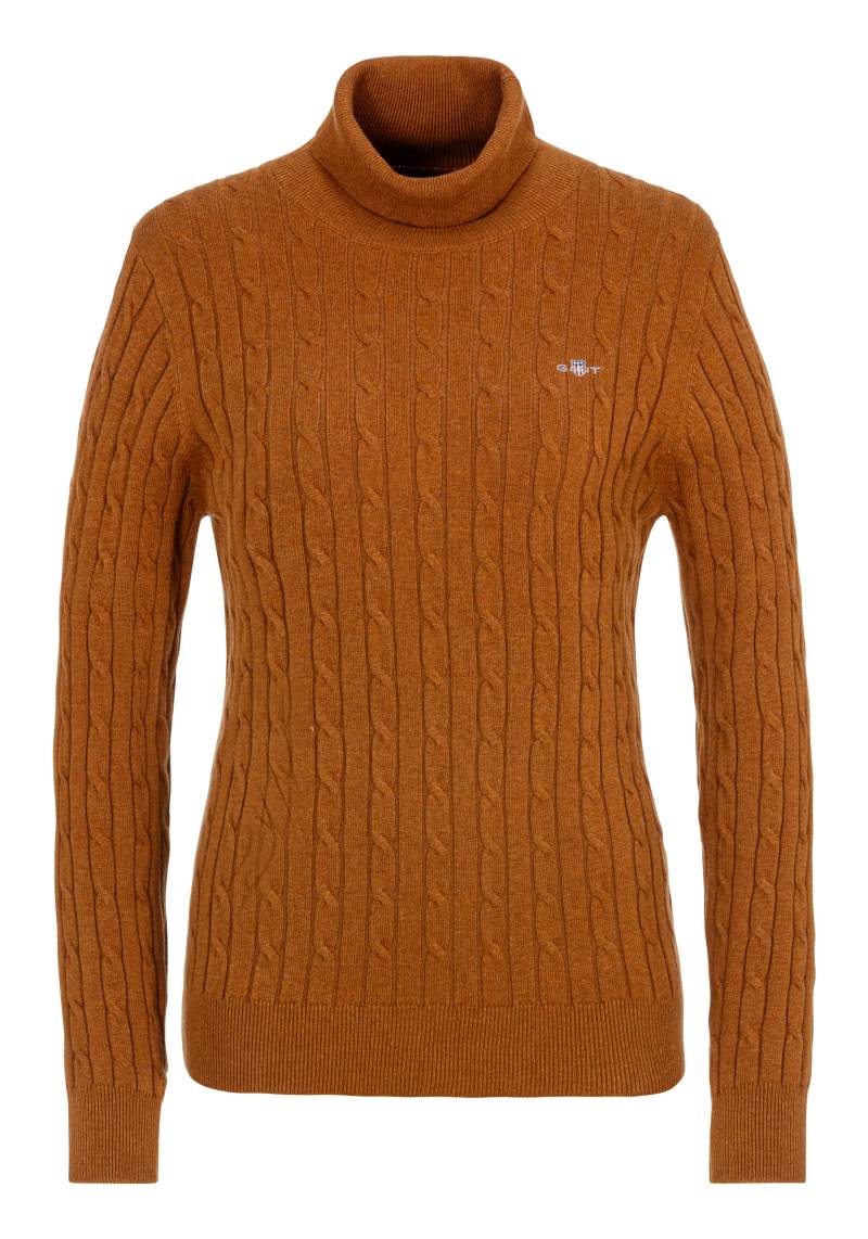 Gant Rollkragenpullover »STRETCH COTTON CABLE TURTLENECK«, mit Zopfmuster von Gant