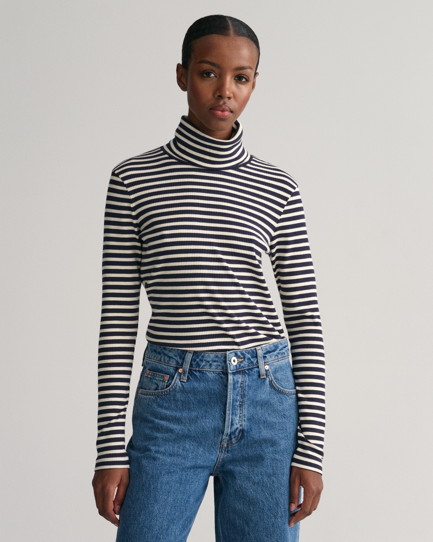 Gant Rollkragenshirt »SLIM STRIPED RIB TURTLENECK« von Gant