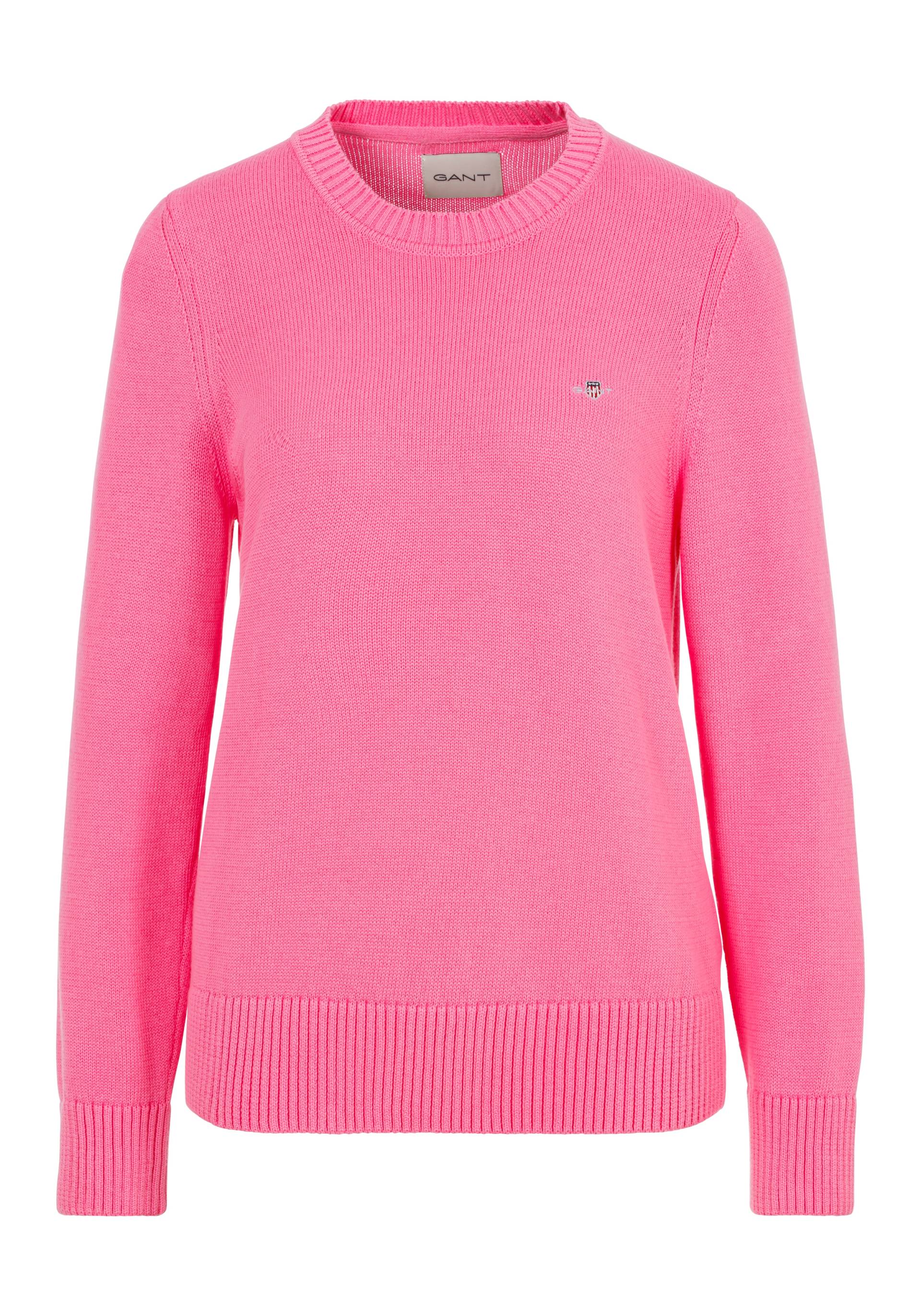 Gant Rundhalspullover »CLASSIC COTTON C-NECK«, mit Zopfstrickmuster von Gant