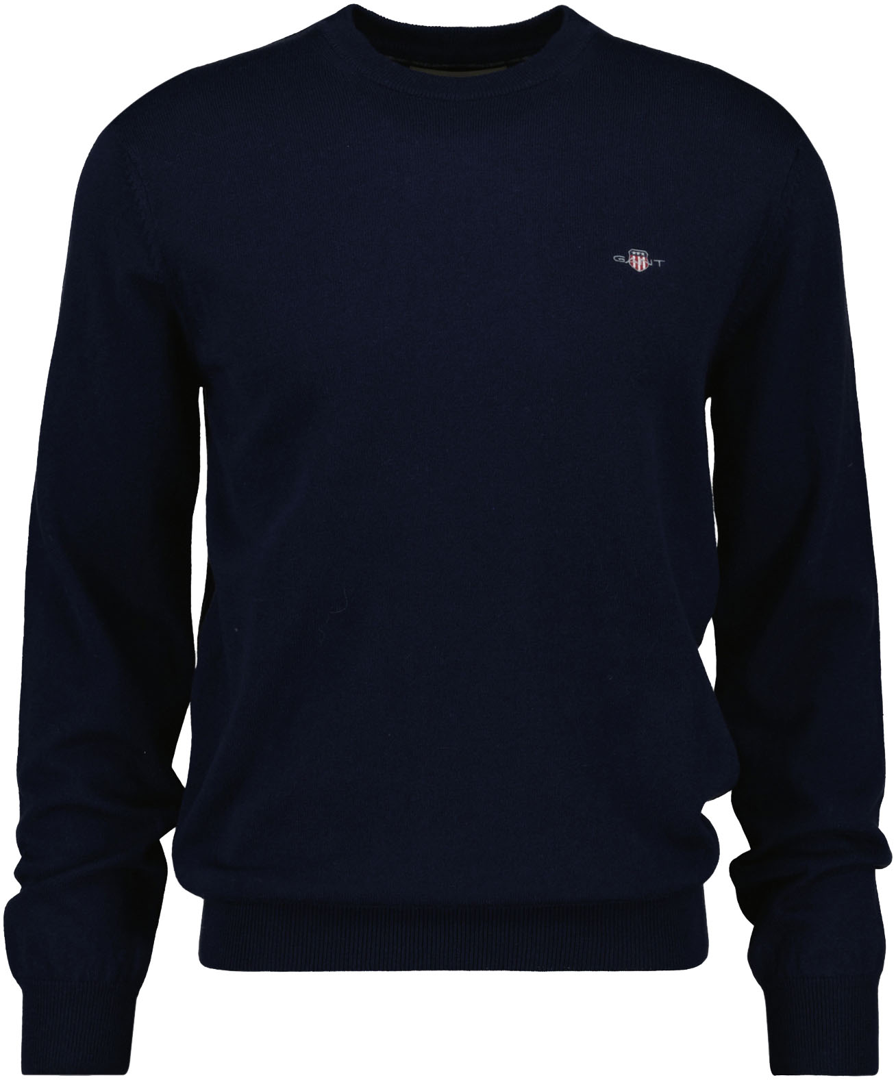 Gant Rundhalspullover »CTN/WO C-NECK«, mit Logostickerei von Gant