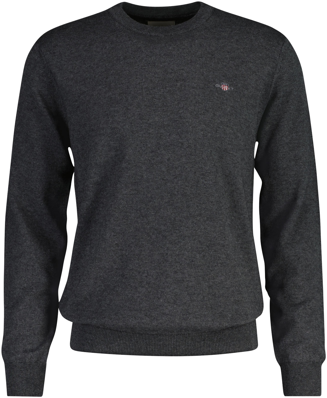 Gant Rundhalspullover »CTN/WO C-NECK«, mit Logostickerei von Gant