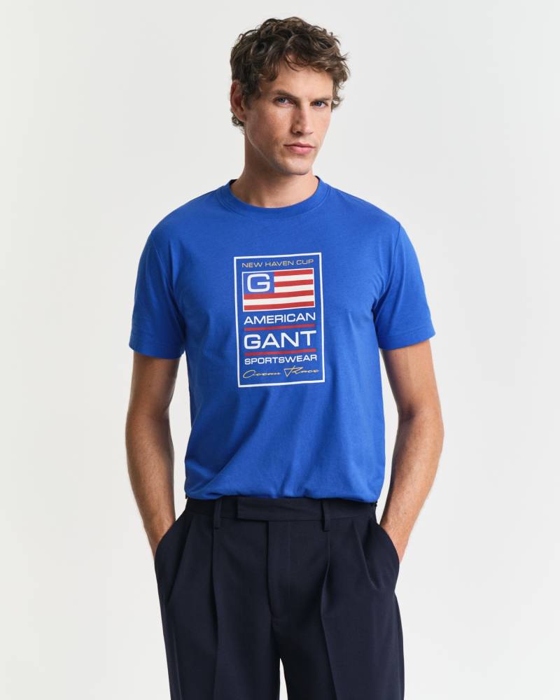 Gant Rundhalsshirt »GRAPHIC SS T-SHIRT«, mit einem einzigartigen saisonalen GANT-Grafikprint auf der Brust von Gant