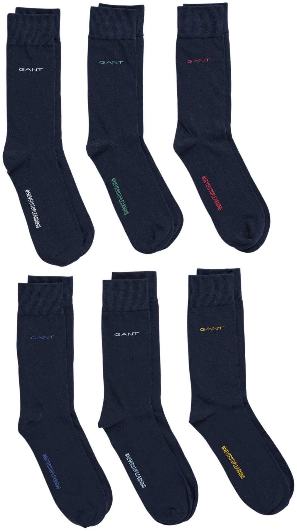 Gant Socken »D1. SOFT COTTON SOCKS 6-PACK«, (Spar-Set, 6 Paar, 6er-Packung) von Gant