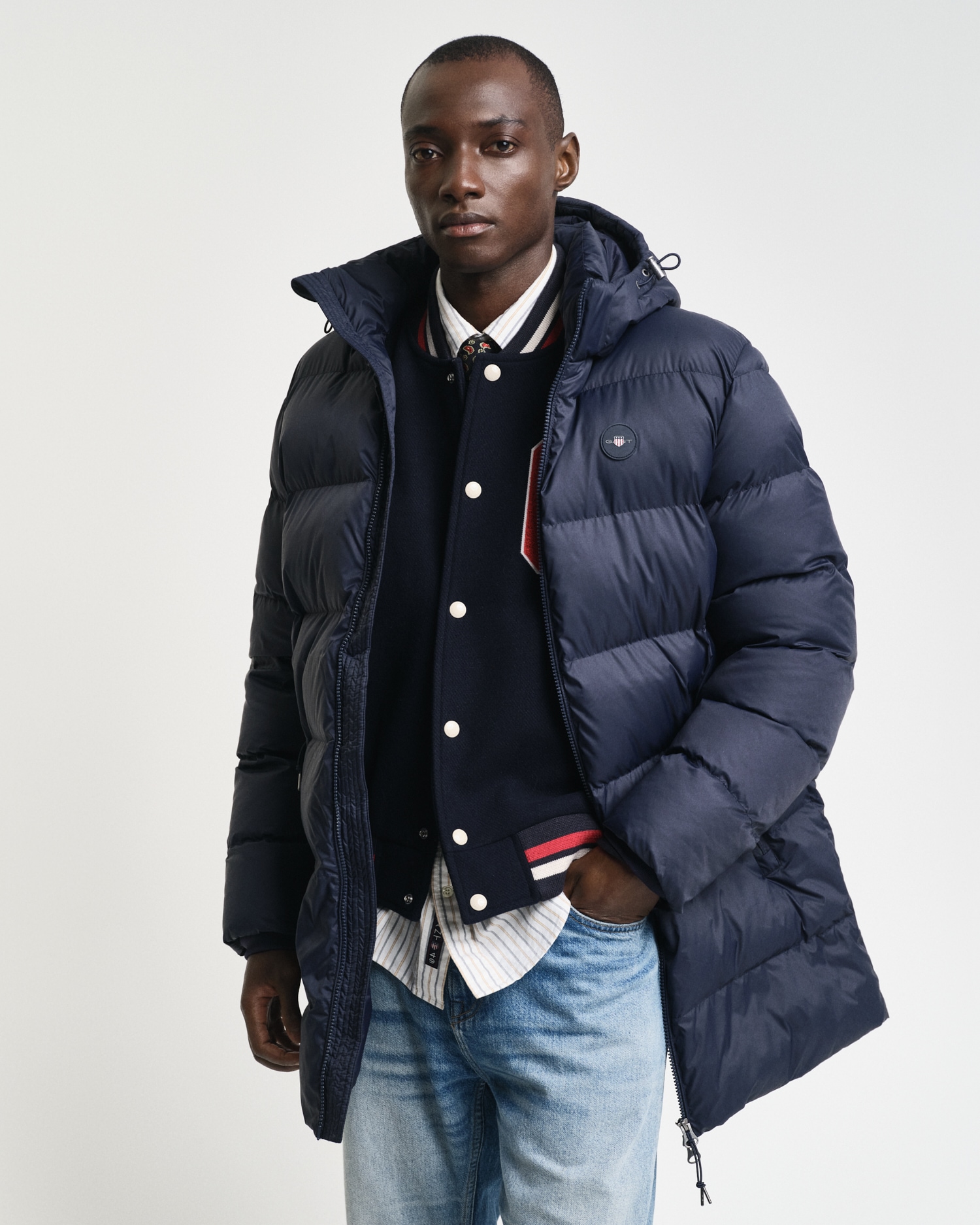 Gant Steppjacke »ACTIVE CLOUD MID LENGTH JACKET«, mit Kapuze von Gant