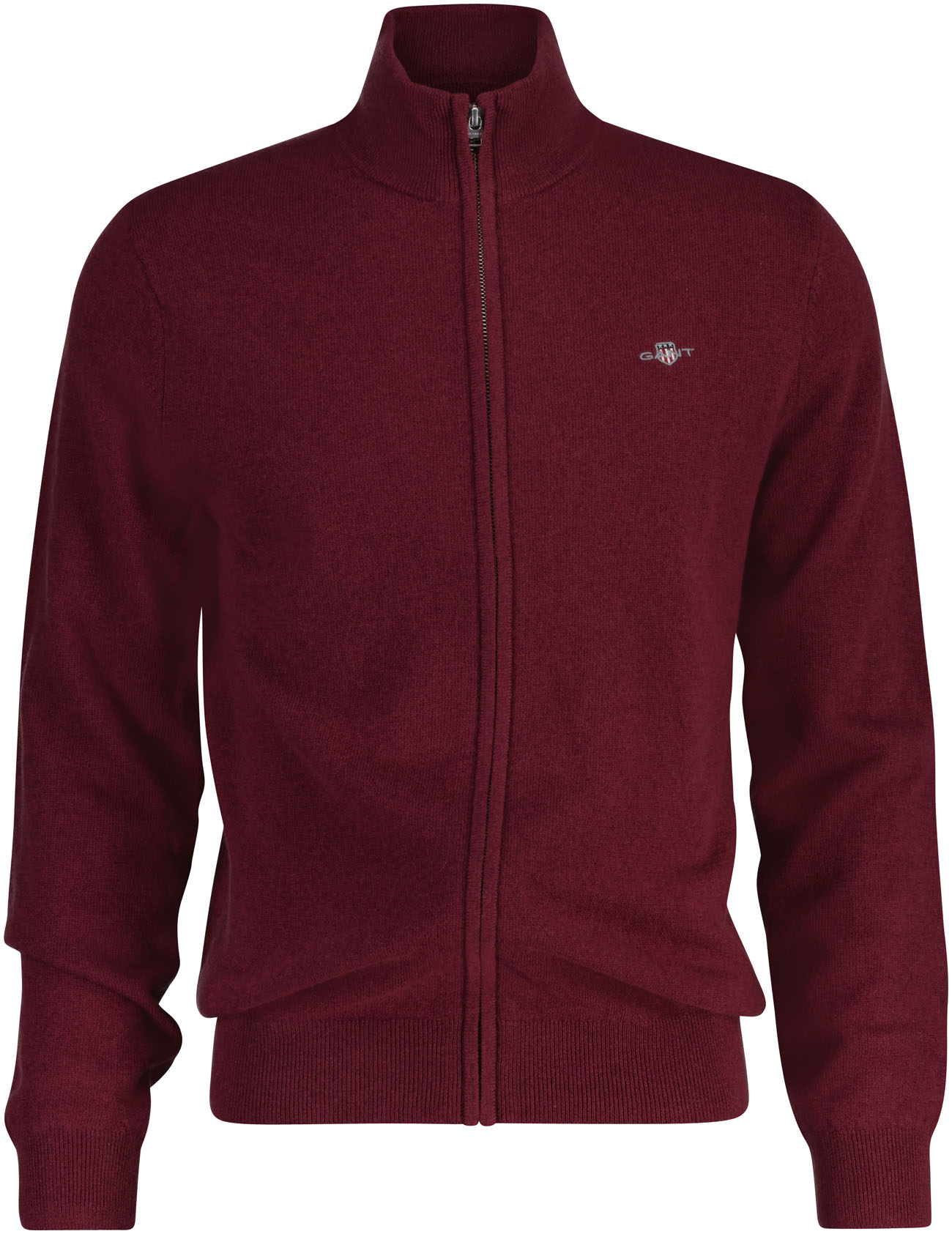 Gant Strickjacke »EXTRAFINE LAMBSWOOL ZIP CARDIGAN«, mit Logostickerei von Gant