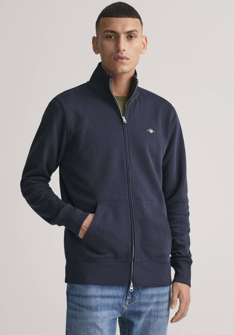 Gant Sweatjacke »REG SHIELD FULL ZIP SWEAT«, mit Logostickerei auf der Brust von Gant