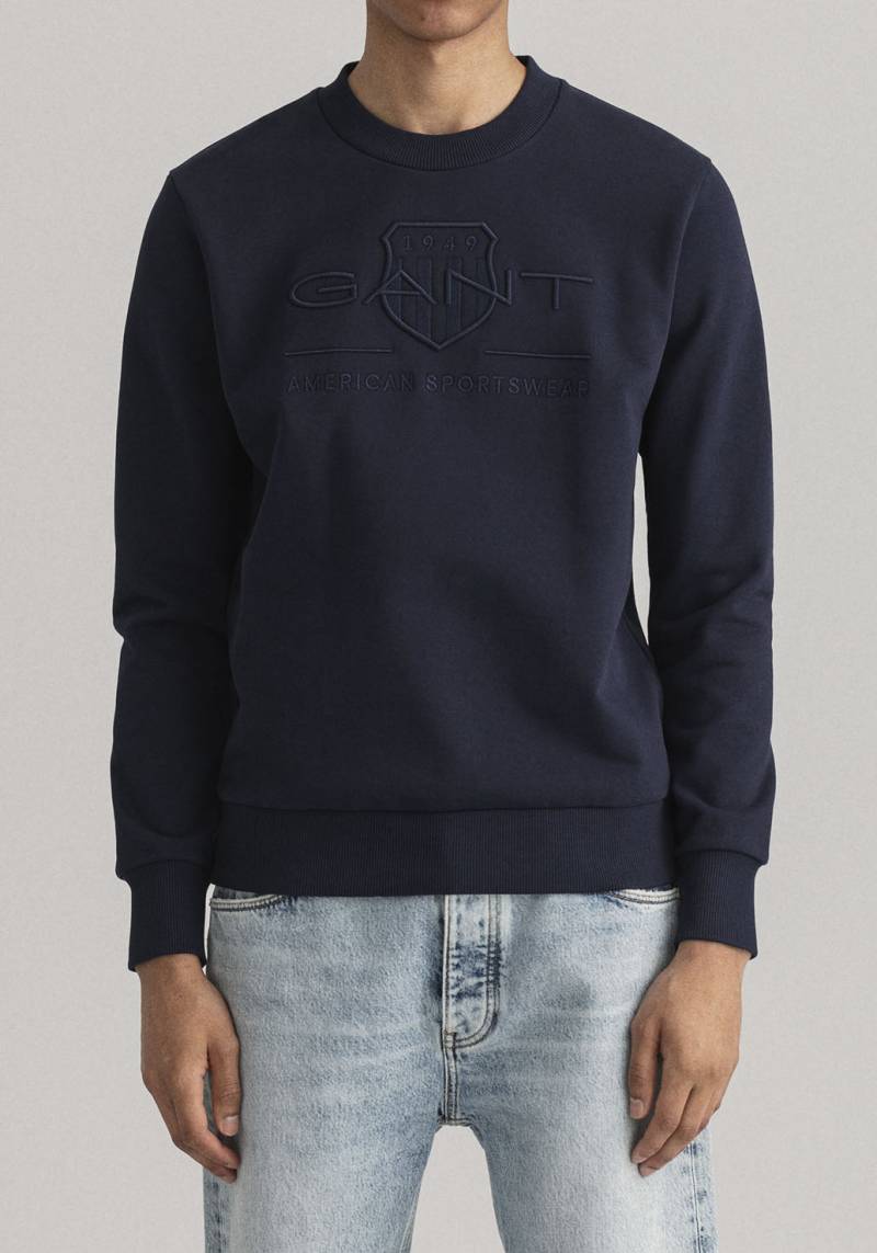 Gant Sweatshirt »D1. TONAL ARCHIVE SHIELD C-NECK«, mit Logostickerei auf der Brust von Gant