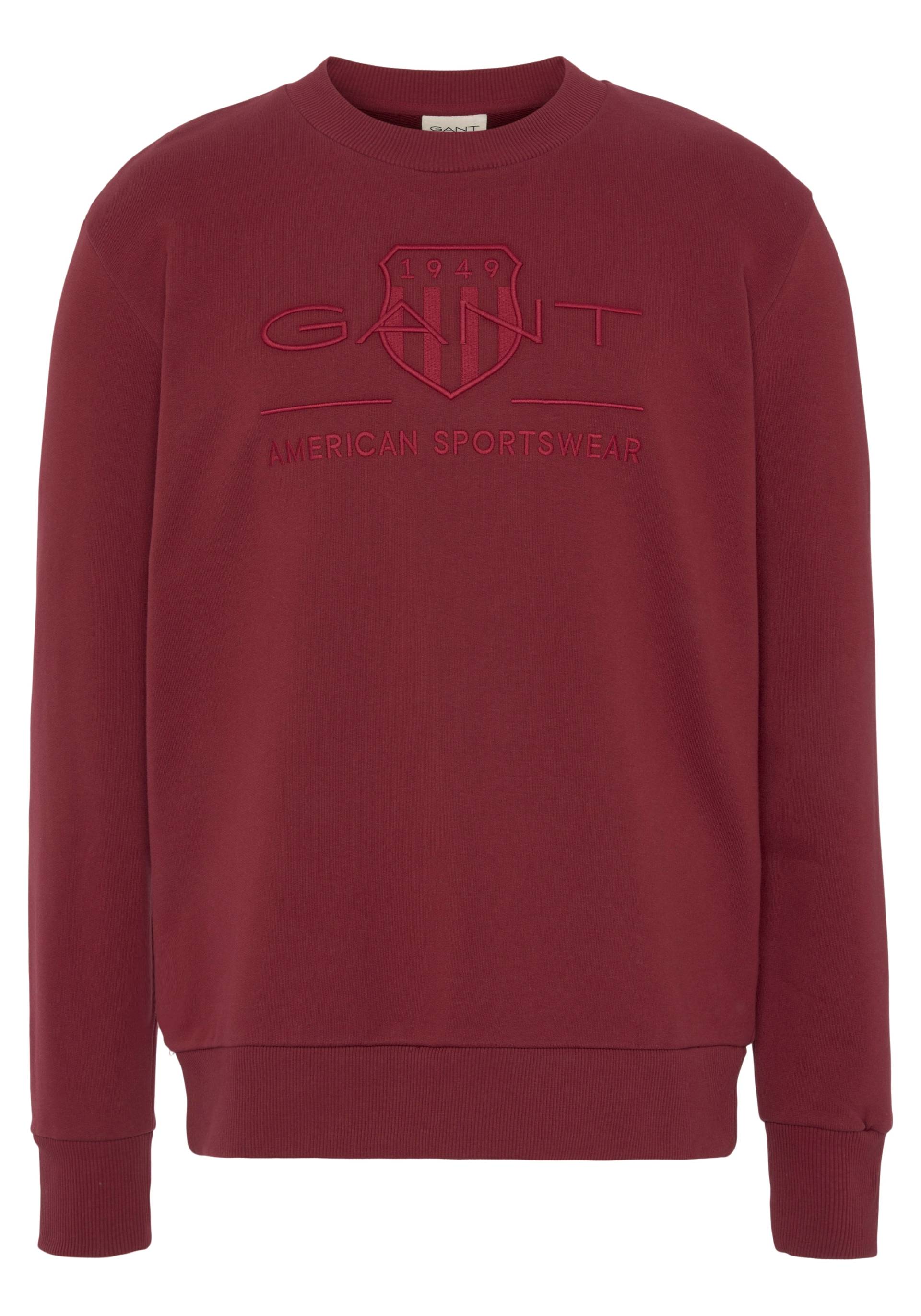 Gant Sweatshirt »D1. TONAL ARCHIVE SHIELD C-NECK«, mit Logostickerei auf der Brust von Gant