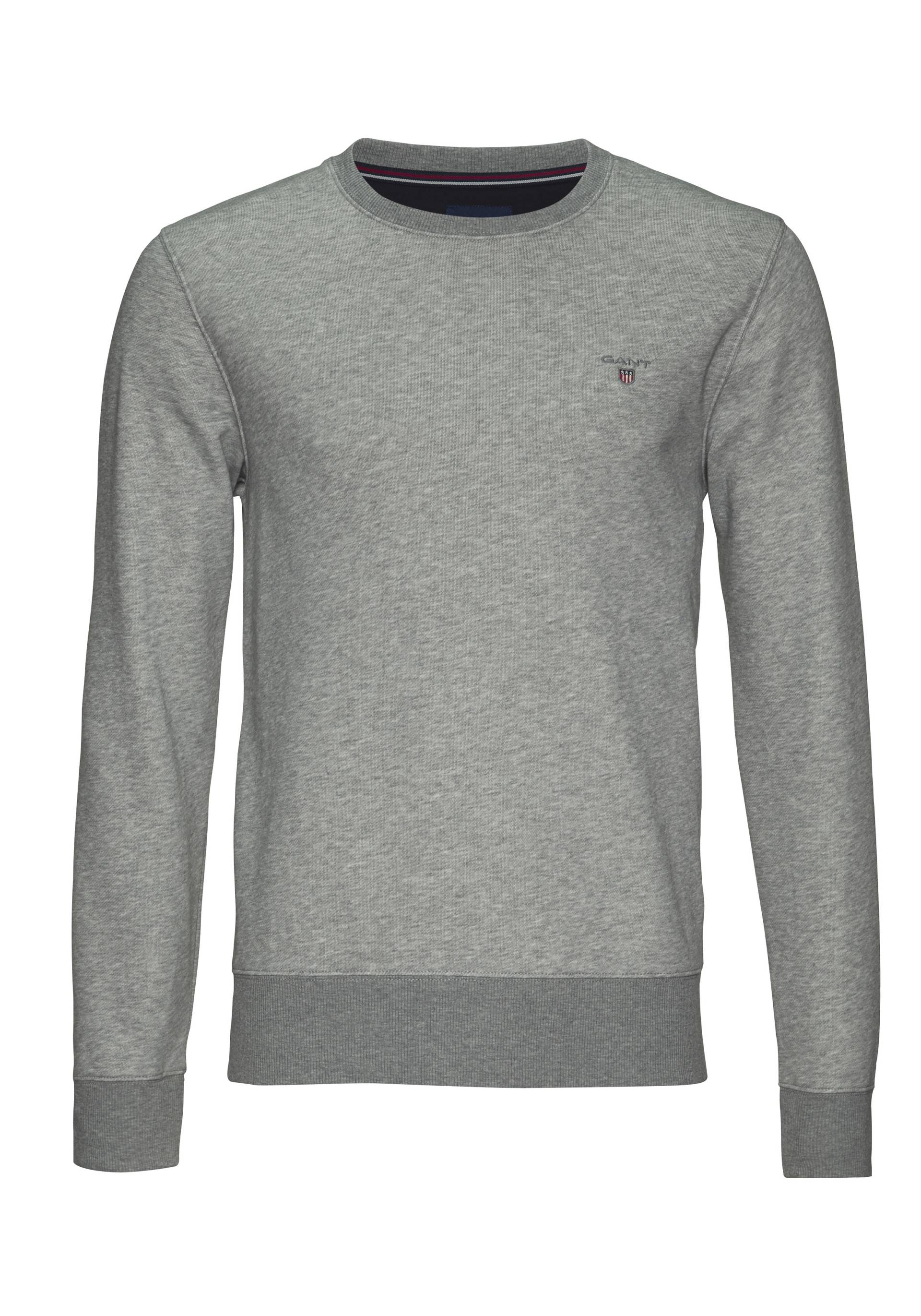 Gant Sweatshirt »ORIGINAL C-NECK SWEAT«, mit Rippbündchen an Saum und Ärmel von Gant