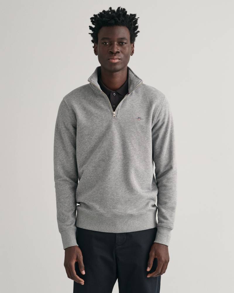 Gant Sweatshirt »REG SHIELD HALF ZIP SWEAT«, mit Logostickerei auf der Brust von Gant