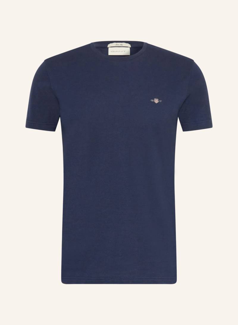 Gant T-Shirt Aus Piqué blau von Gant