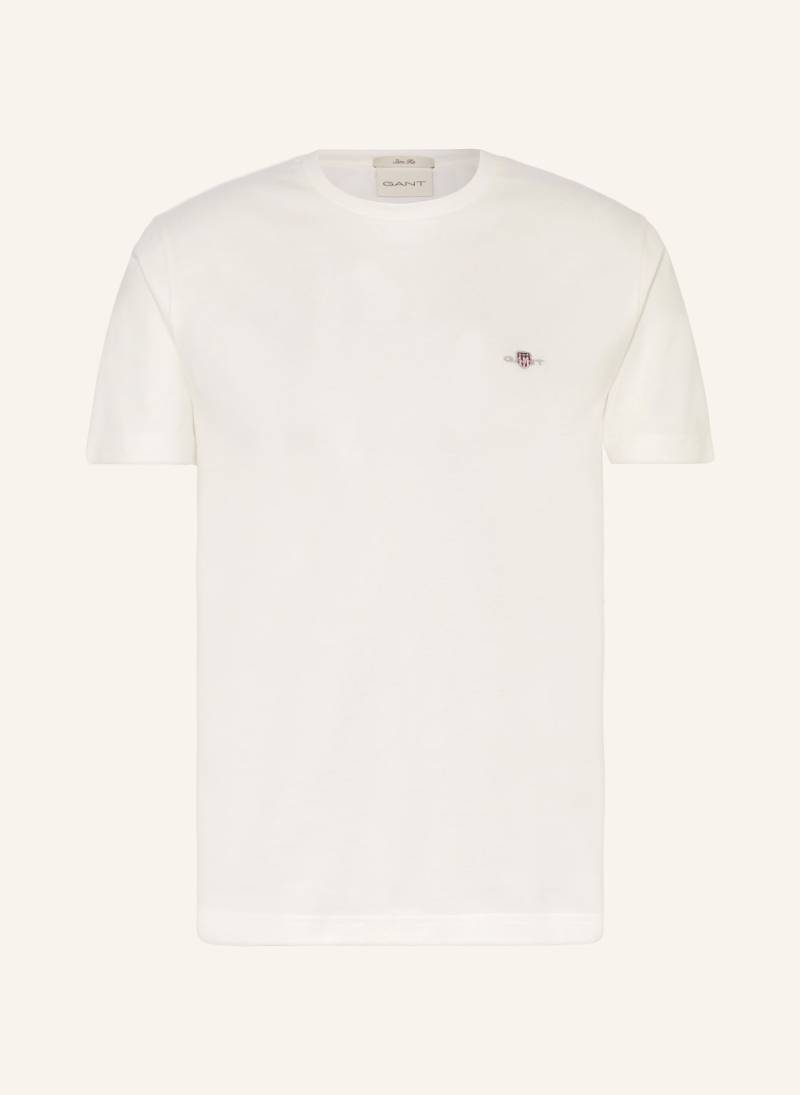 Gant T-Shirt Aus Piqué weiss von Gant