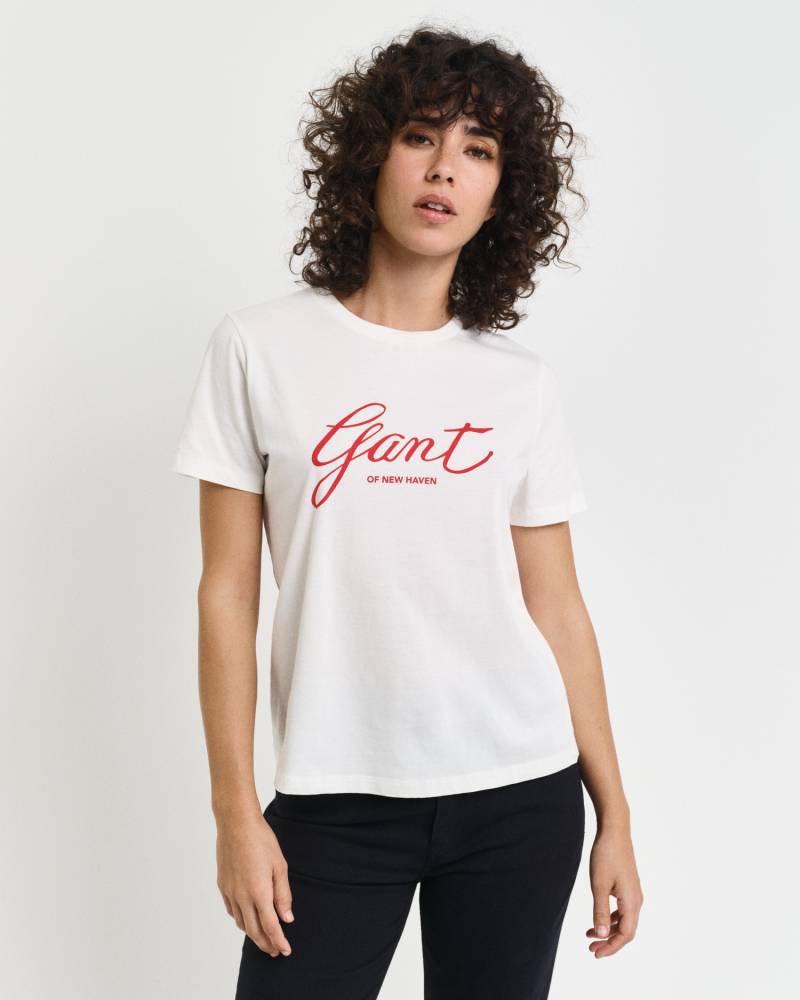 Gant T-Shirt »REG SCRIPT T-SHIRT«, GANT-Grafikprint auf der Brust von Gant