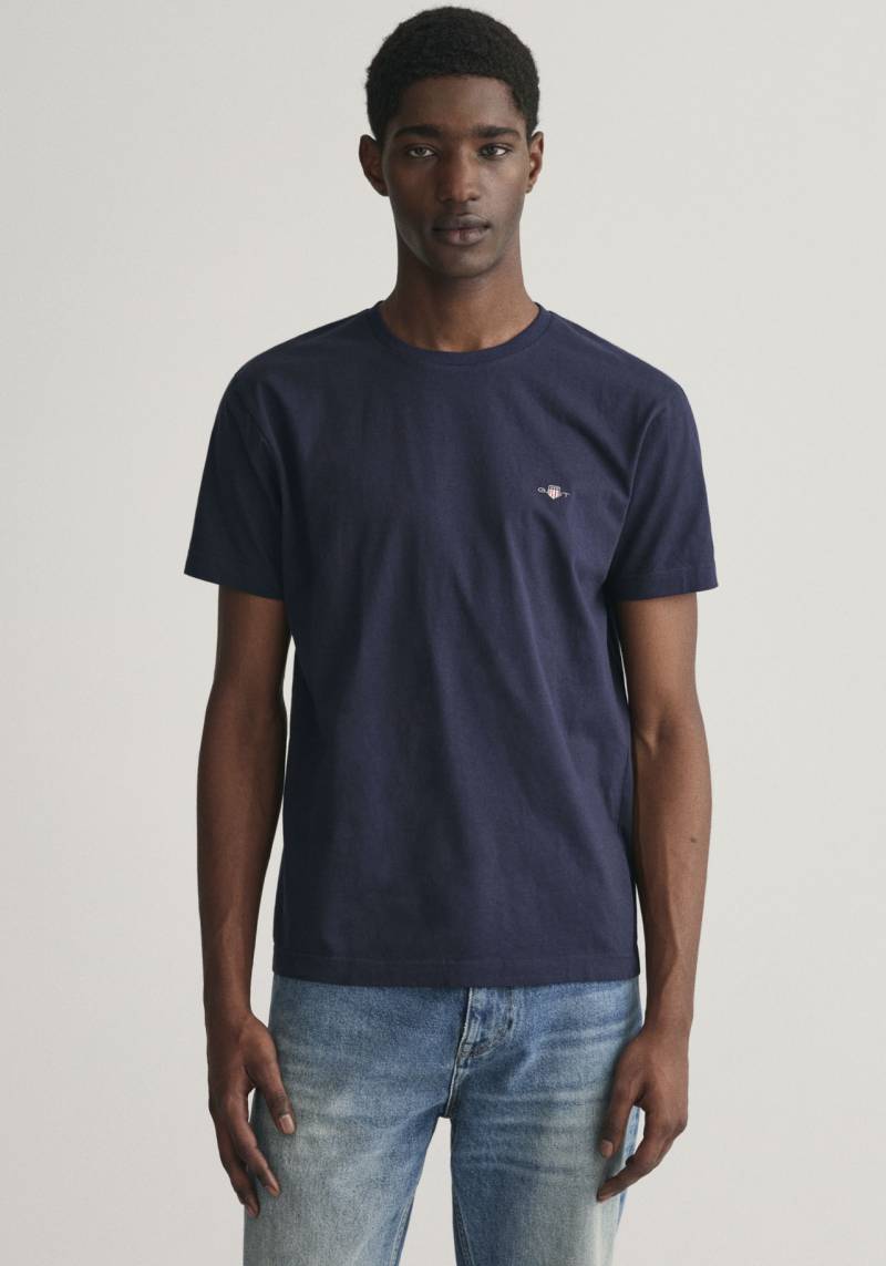 Gant T-Shirt »SLIM SHIELD SS T-SHIRT«, mit Logostickerei auf der Brust von Gant