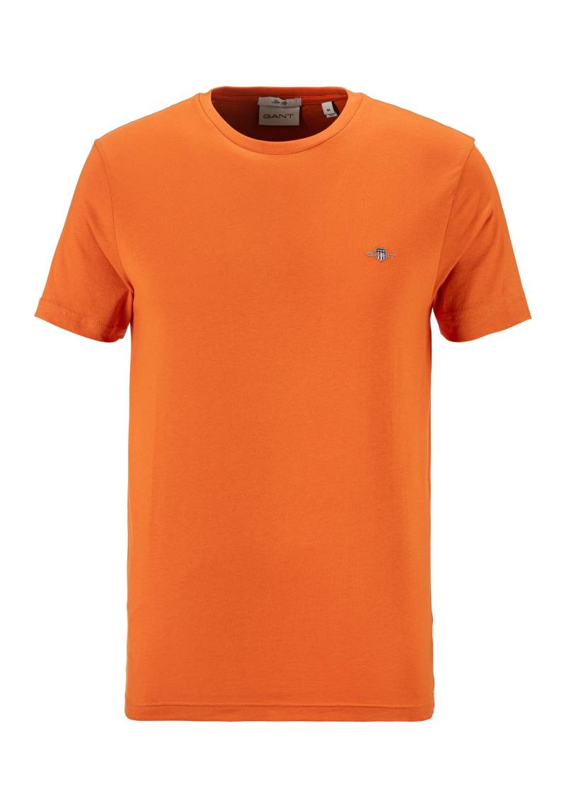 Gant T-Shirt »SLIM SHIELD SS T-SHIRT«, mit Logostickerei auf der Brust von Gant