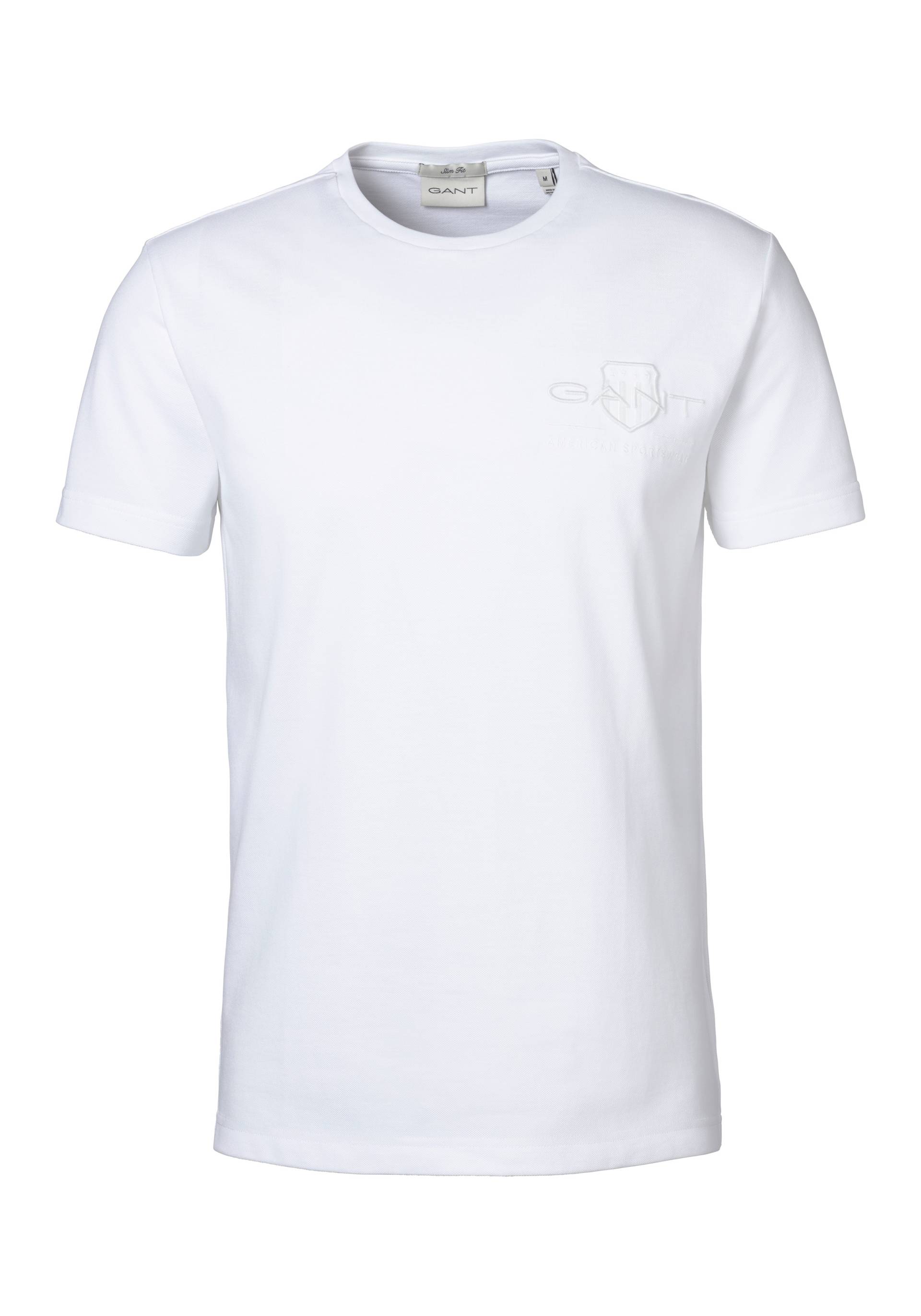 Gant T-Shirt »Slim Fit Tonal Shield Pique Shirt«, mit Ton in Ton Logo Gant T-Shirt »Slim Fit Tonal Shield Pique Shirt«, mit Ton in Ton Logo von Gant