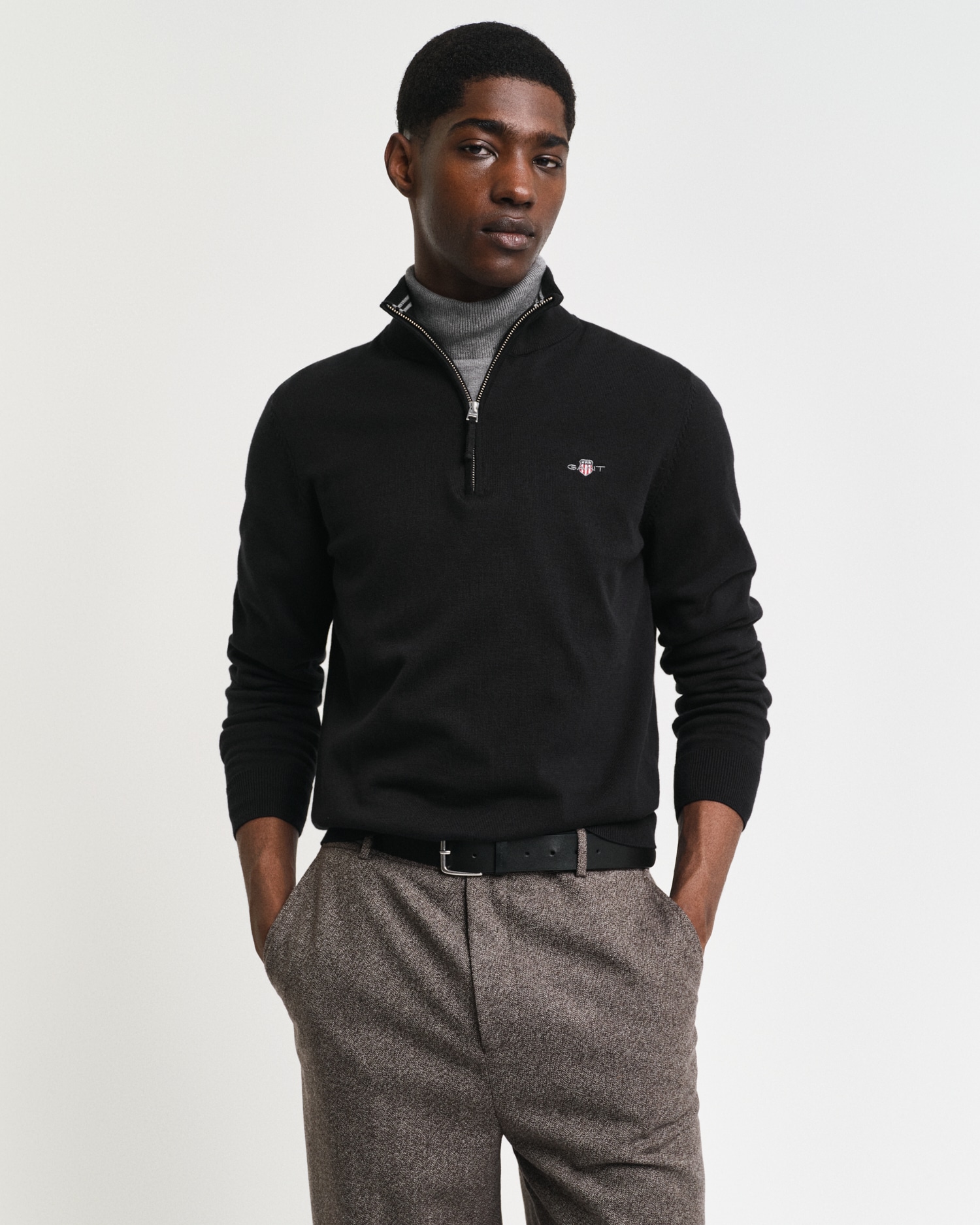Gant Troyer »CLASSIC COTTON HALF ZIP«, mit gerippten Details Gant Troyer »CLASSIC COTTON HALF ZIP«, mit gerippten Details von Gant