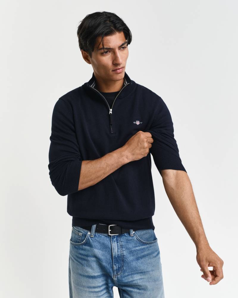 Gant Troyer »CLASSIC COTTON HALF ZIP«, mit gerippten Details von Gant