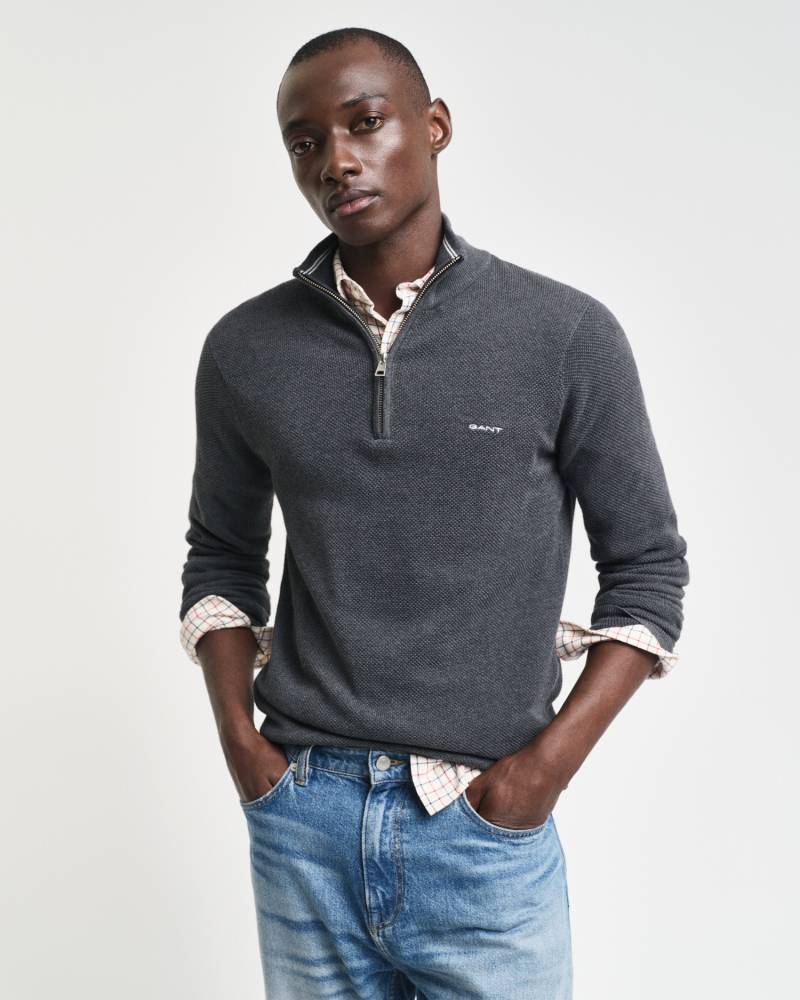 Gant Troyer »COTTON PIQUE HALF ZIP«, mit Piqué-Struktur von Gant